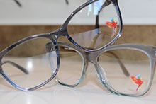 pair of Coach glasses on display